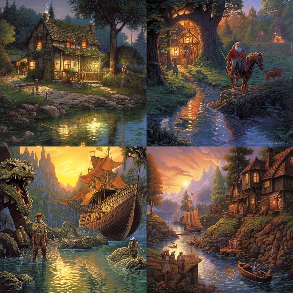 Darrell K. Sweet style, Midjourney V5, render 1 of 4