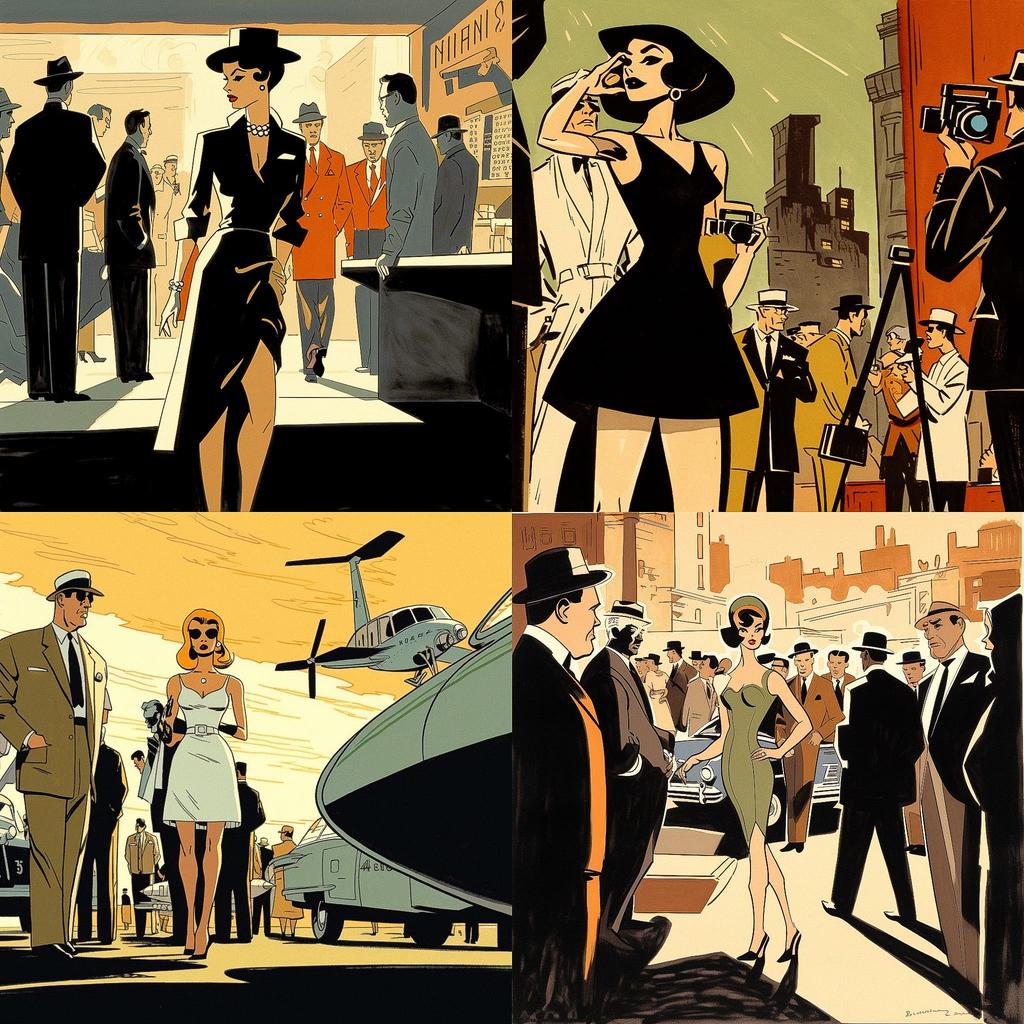 Darwyn Cooke style, Midjourney V5, render 1 of 4
