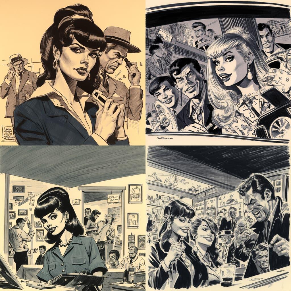 Dave Stevens style, Midjourney V5, render 1 of 4