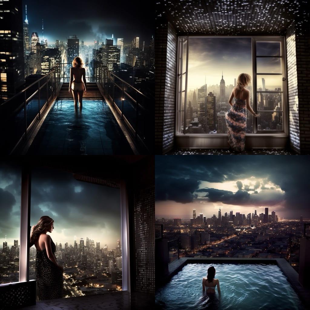 David Drebin style, Midjourney V5, render 1 of 4