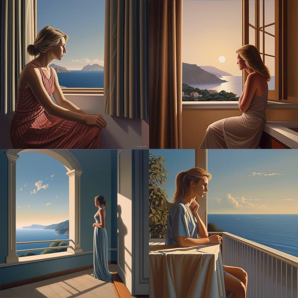 David Ligare style, Midjourney V5, render 1 of 4