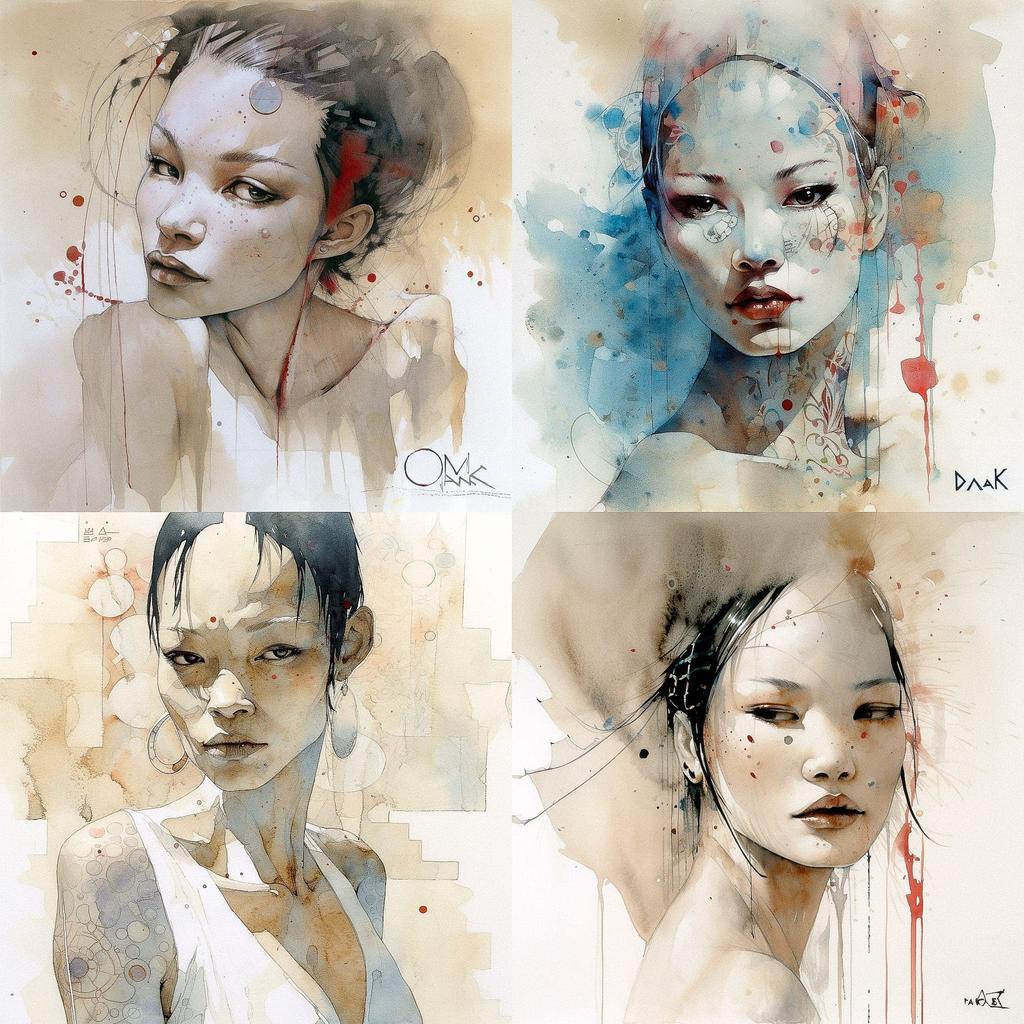 David Mack style, Midjourney V5, render 1 of 4