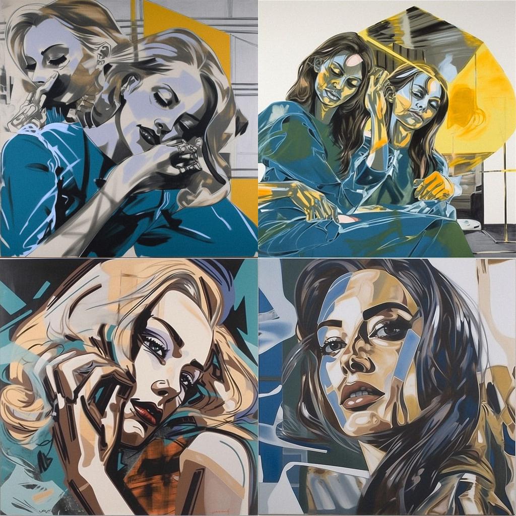 David Salle style, Midjourney V5, render 1 of 4
