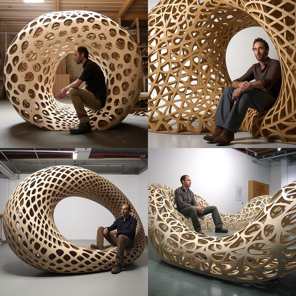David Trubridge style, Midjourney V5, render 1 of 4