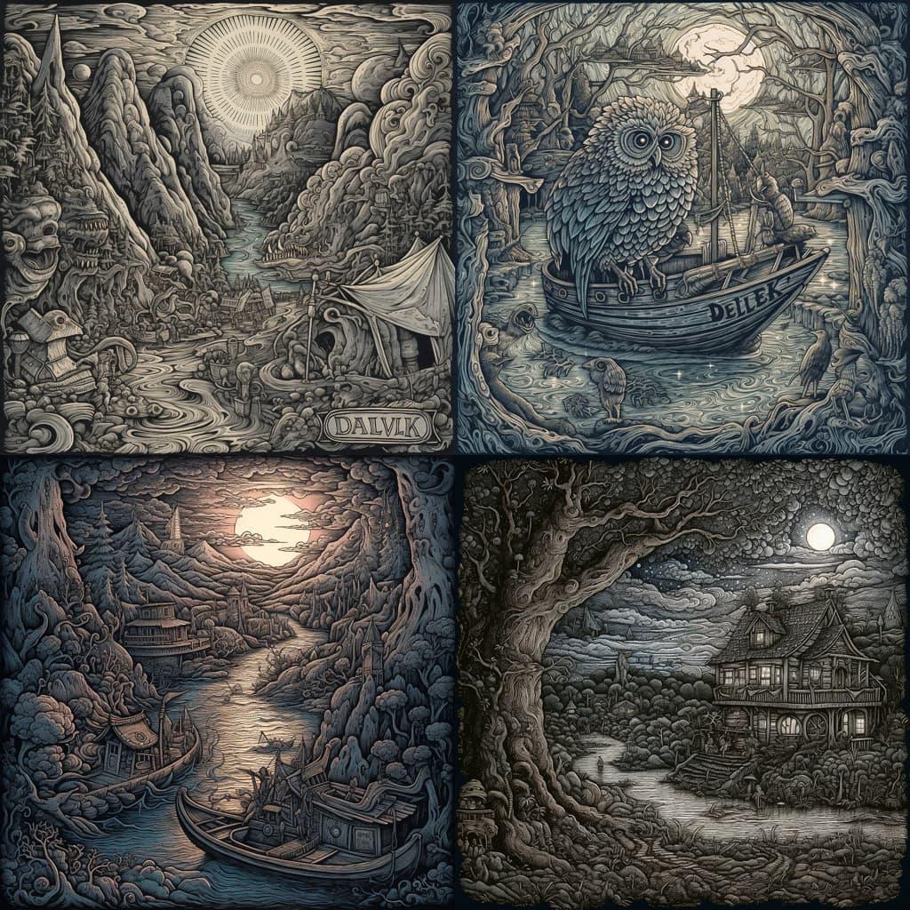 David Welker style, Midjourney V5, render 1 of 4