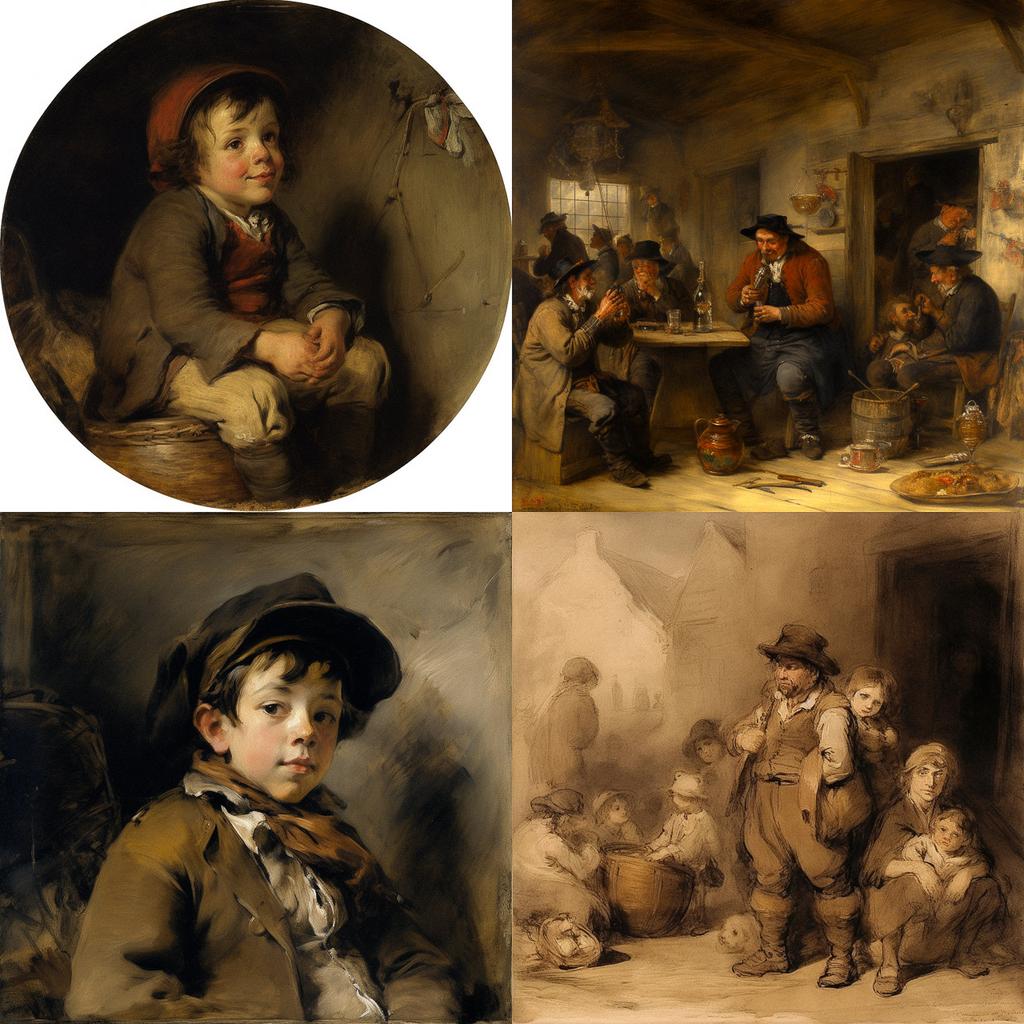 David Wilkie style, Midjourney V5, render 1 of 4