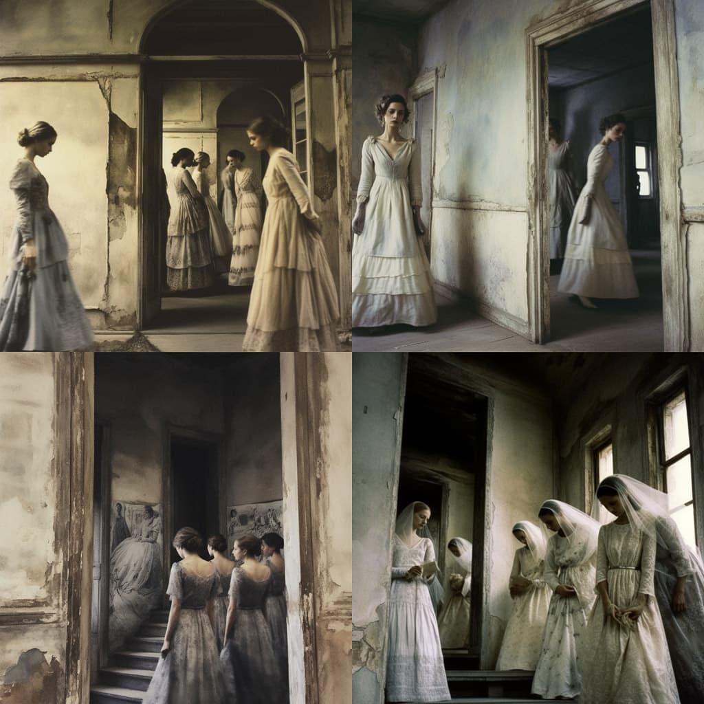 Deborah Turbeville style, Midjourney V5, render 1 of 4