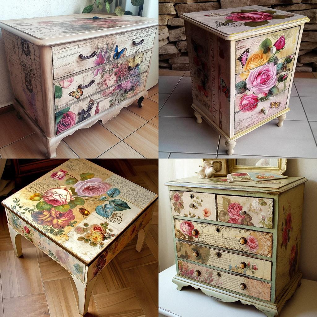 Decoupage style, Midjourney V5, render 1 of 4