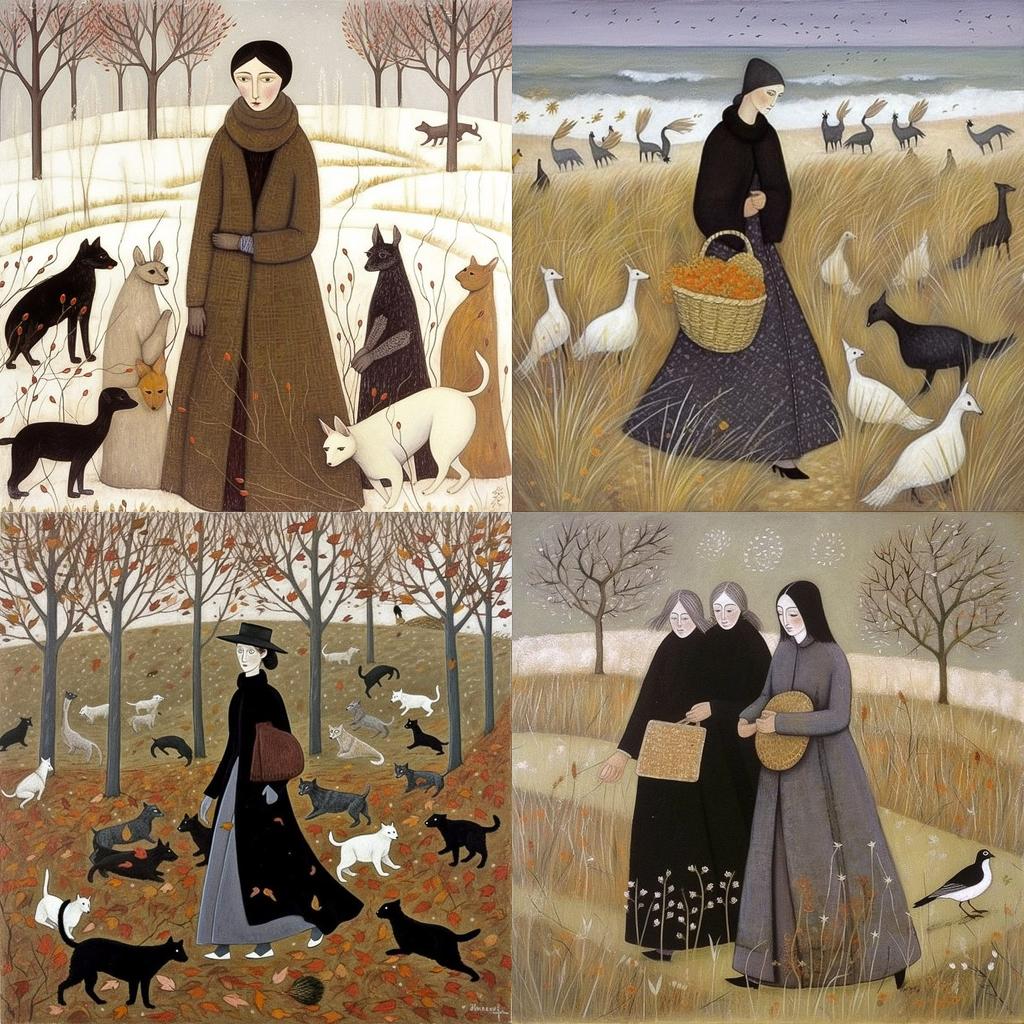 Dee Nickerson style, Midjourney V5, render 1 of 4
