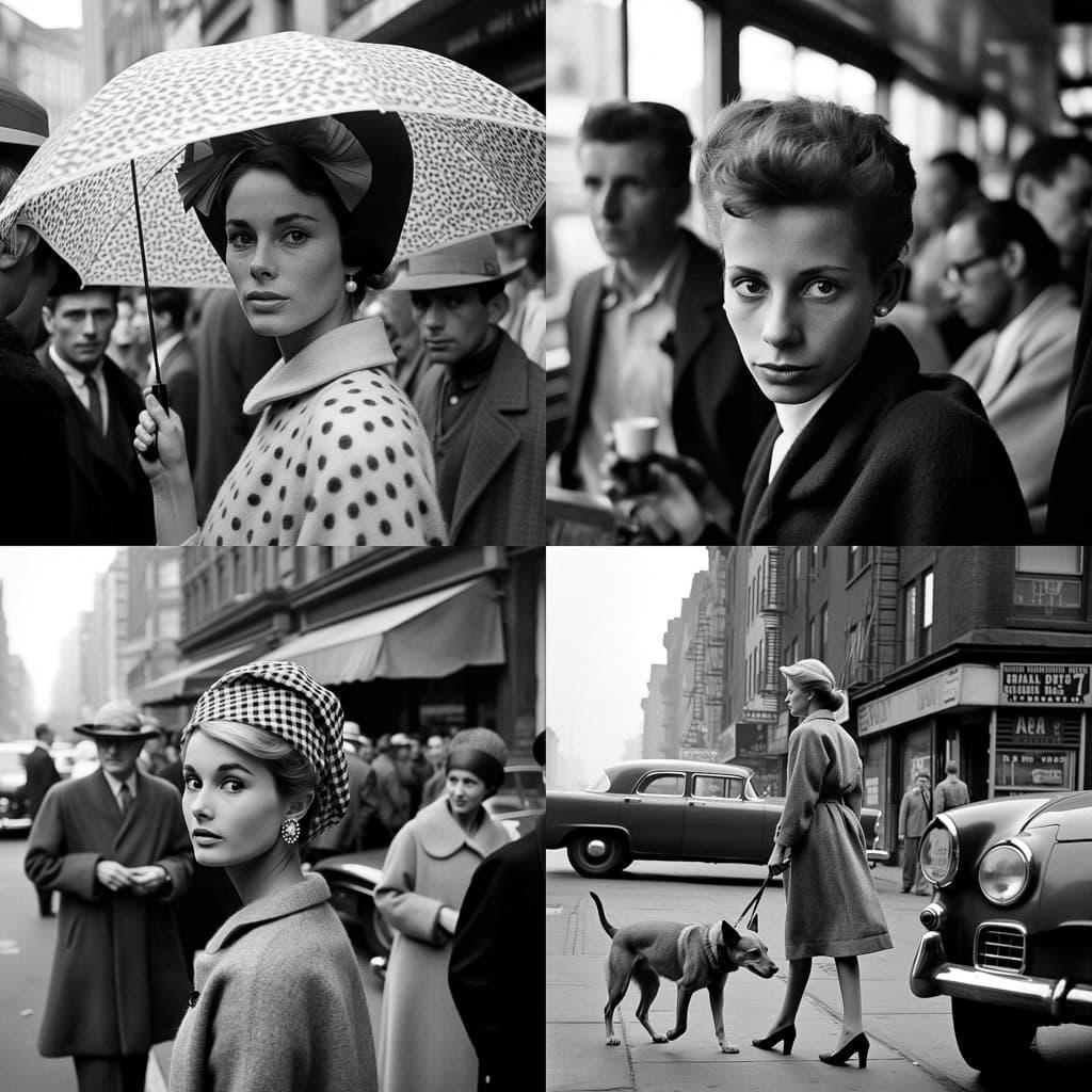 Dennis Stock style, Midjourney V5, render 1 of 4