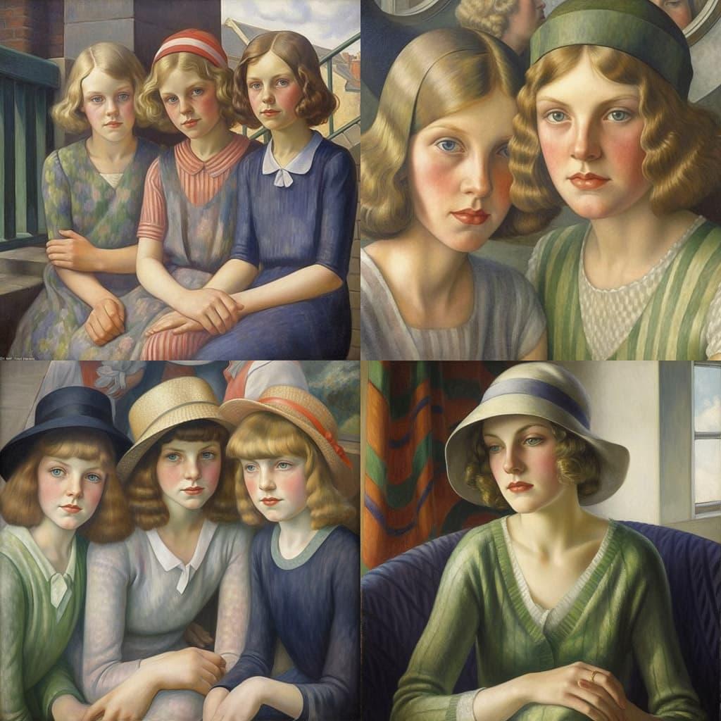 Dod Procter style, Midjourney V5, render 1 of 4