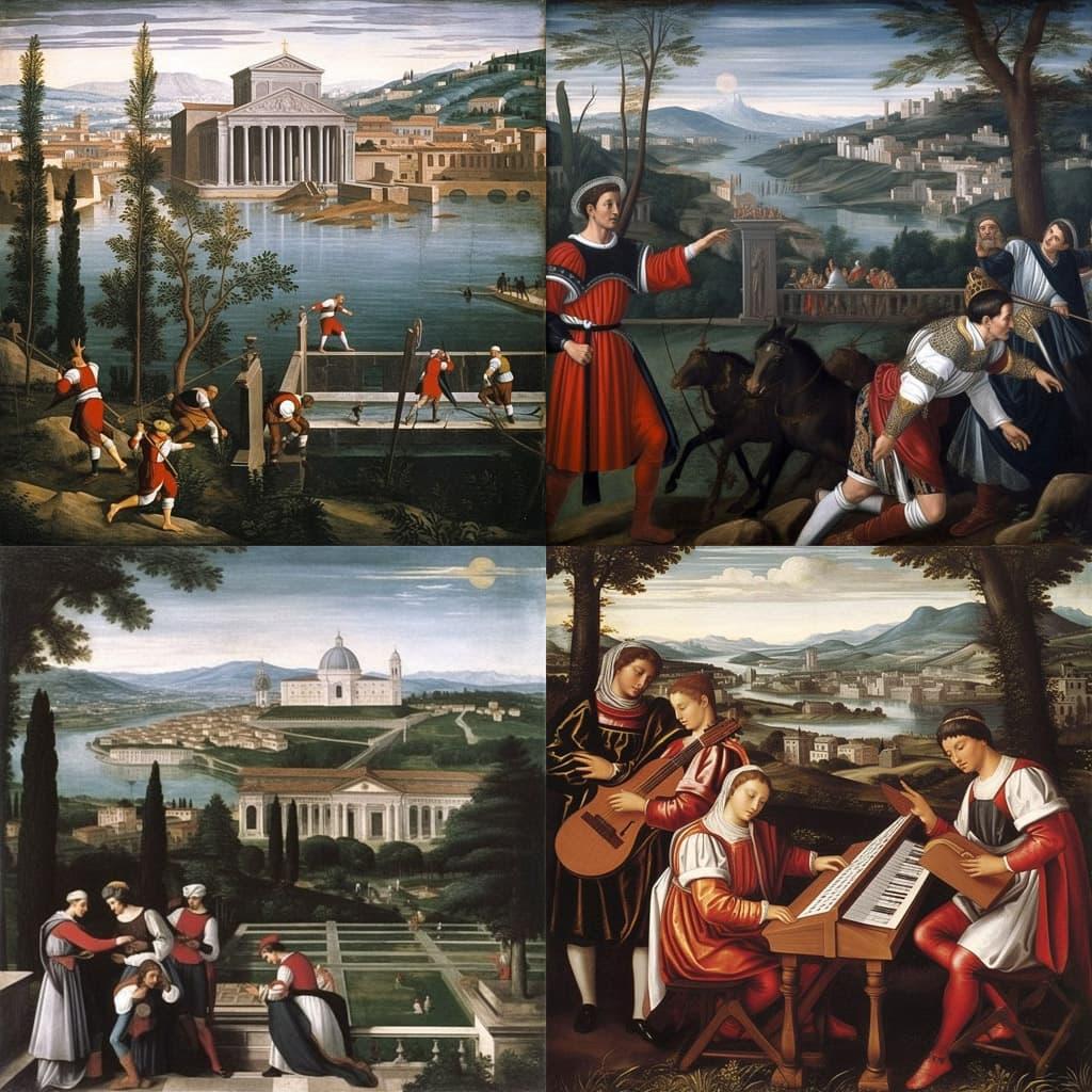 Domenichino style, Midjourney V5, render 1 of 4