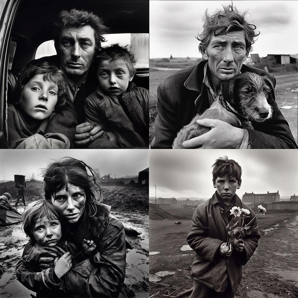 Don McCullin style, Midjourney V5, render 1 of 4