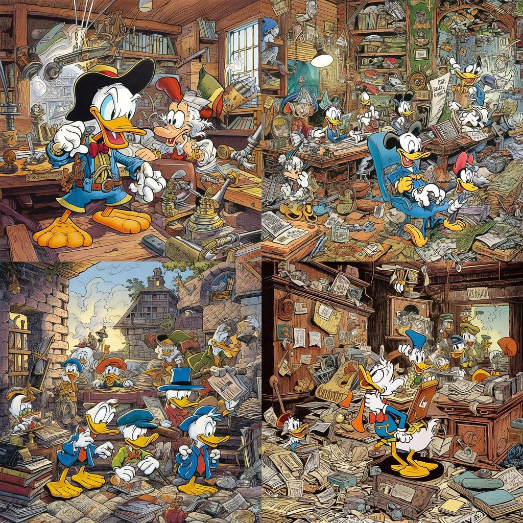 Don Rosa style, Midjourney V5, render 1 of 4
