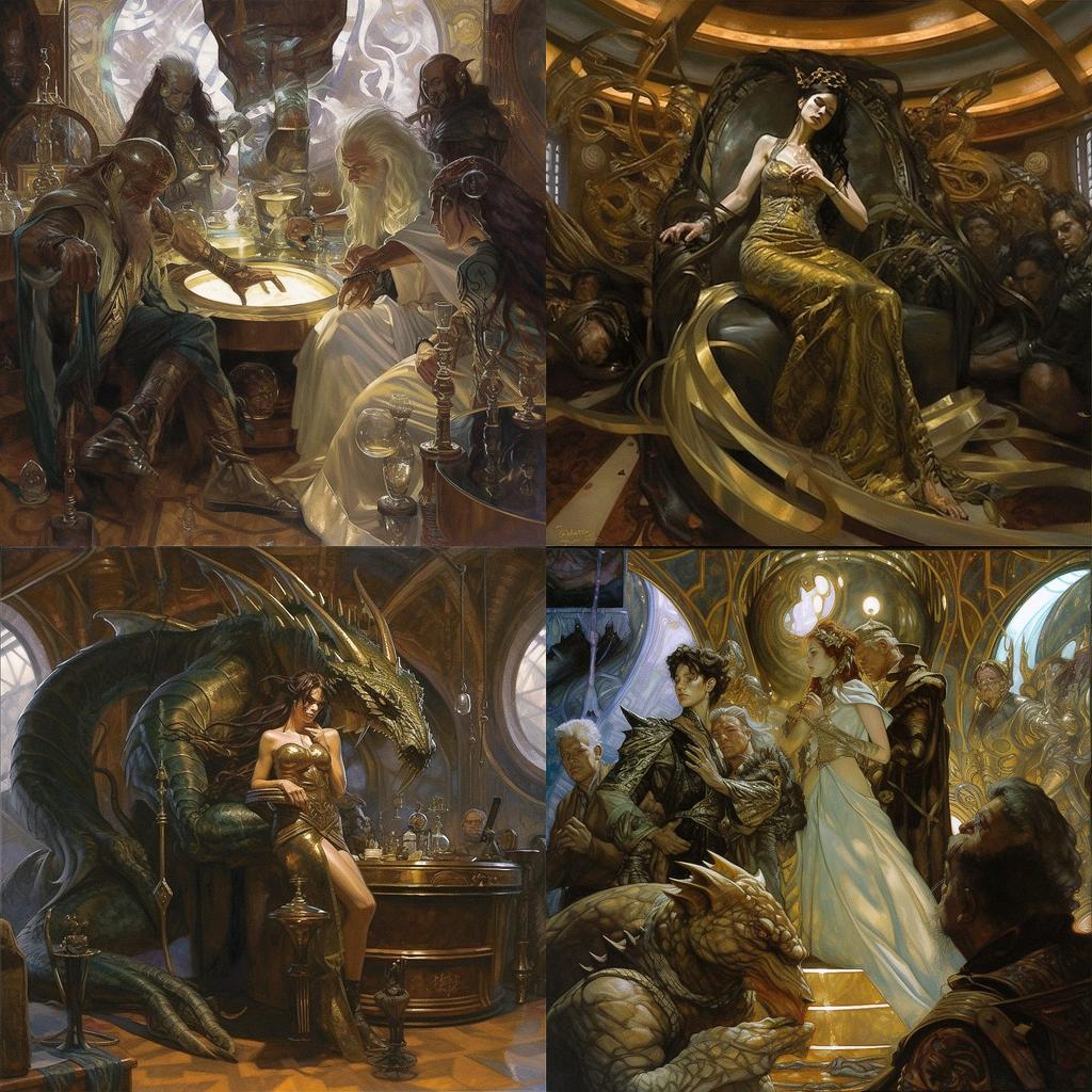Donato Giancola style, Midjourney V5, render 1 of 4