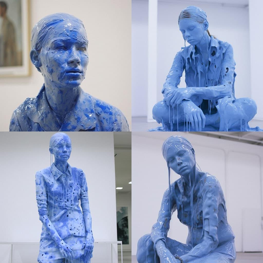 Donna Huanca style, Midjourney V5, render 1 of 4