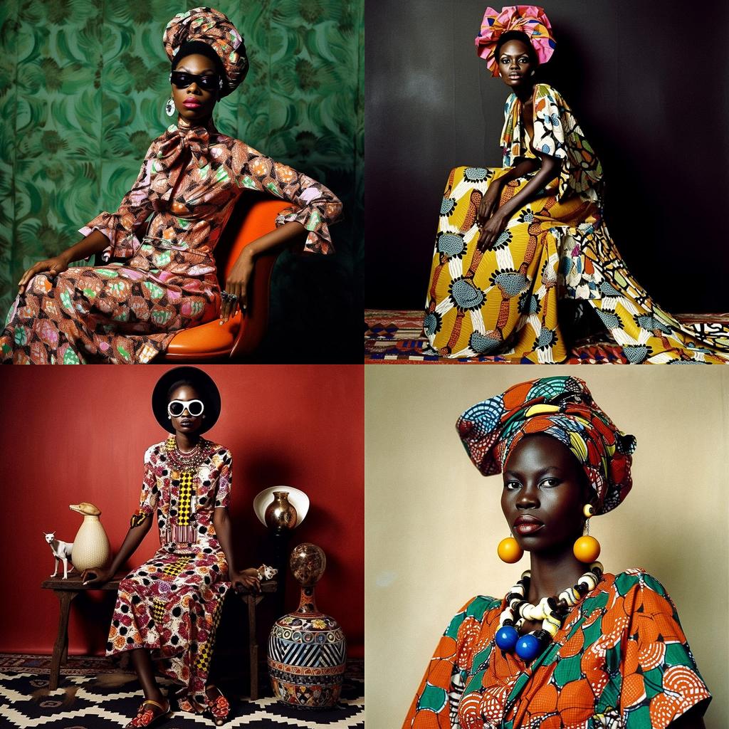 Duro Olowu style, Midjourney V5, render 1 of 4