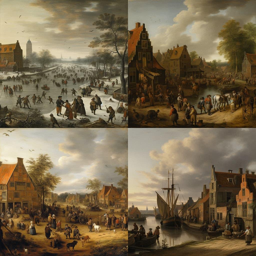 Dutch Golden Age style, Midjourney V5, render 1 of 4