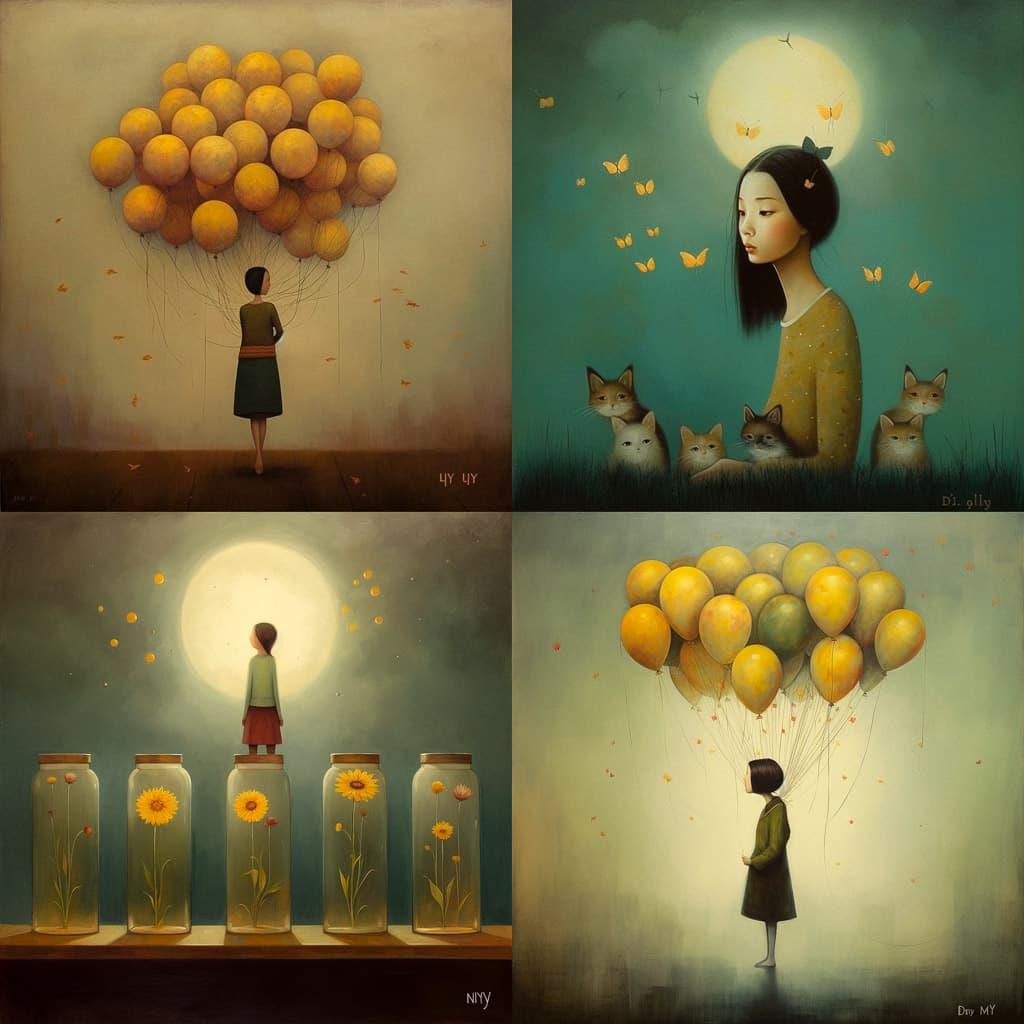 Duy Huynh style, Midjourney V5, render 1 of 4