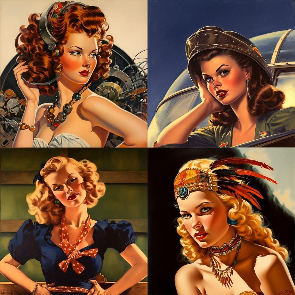 Earle Bergey style, Midjourney V5, render 1 of 4