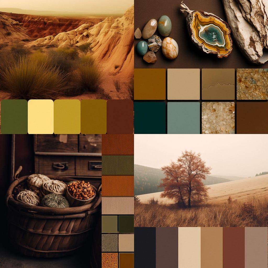 Earthy tones style, Midjourney V5, render 1 of 4