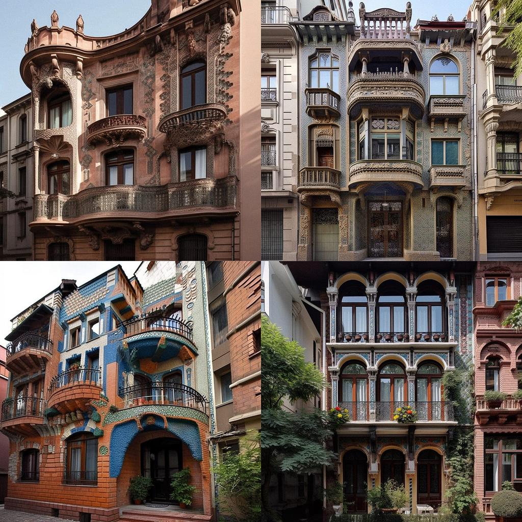 Eclectic architecture style, Midjourney V5, render 1 of 4