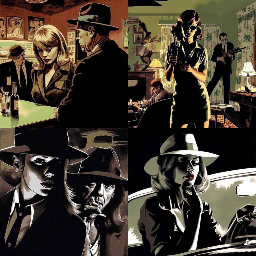 Ed Brubaker style, Midjourney V5, render 1 of 4