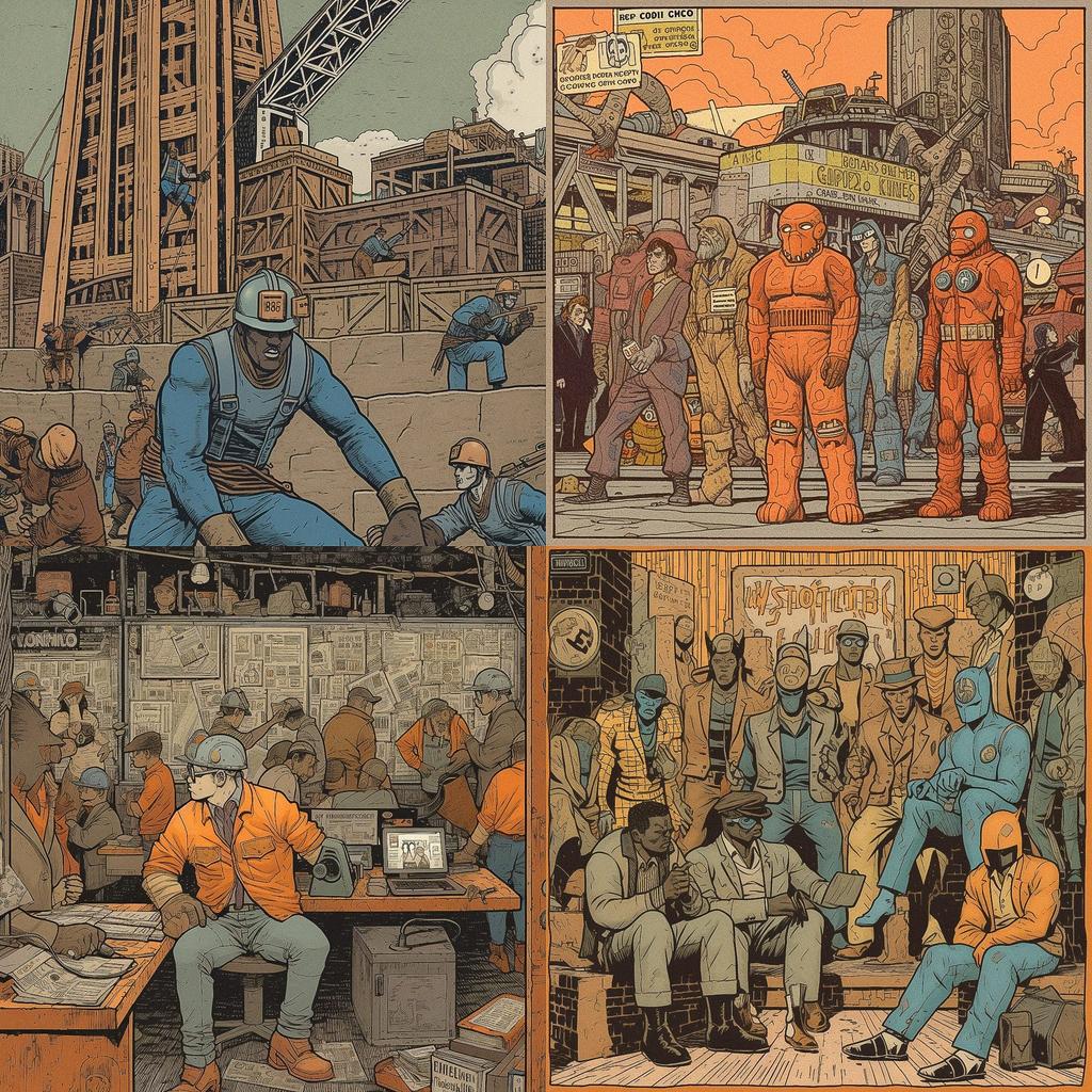 Ed Piskor style, Midjourney V5, render 1 of 4