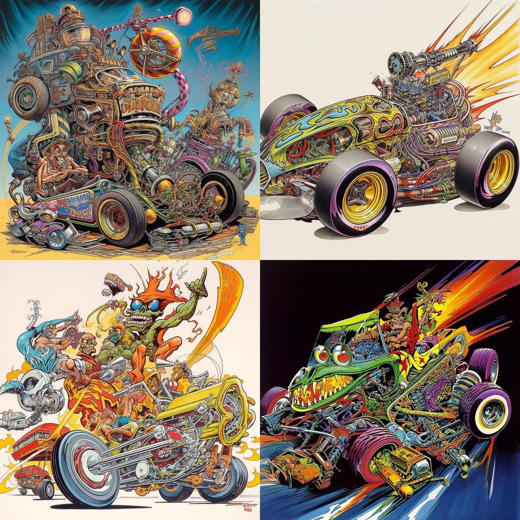 Ed Roth style, Midjourney V5, render 1 of 4