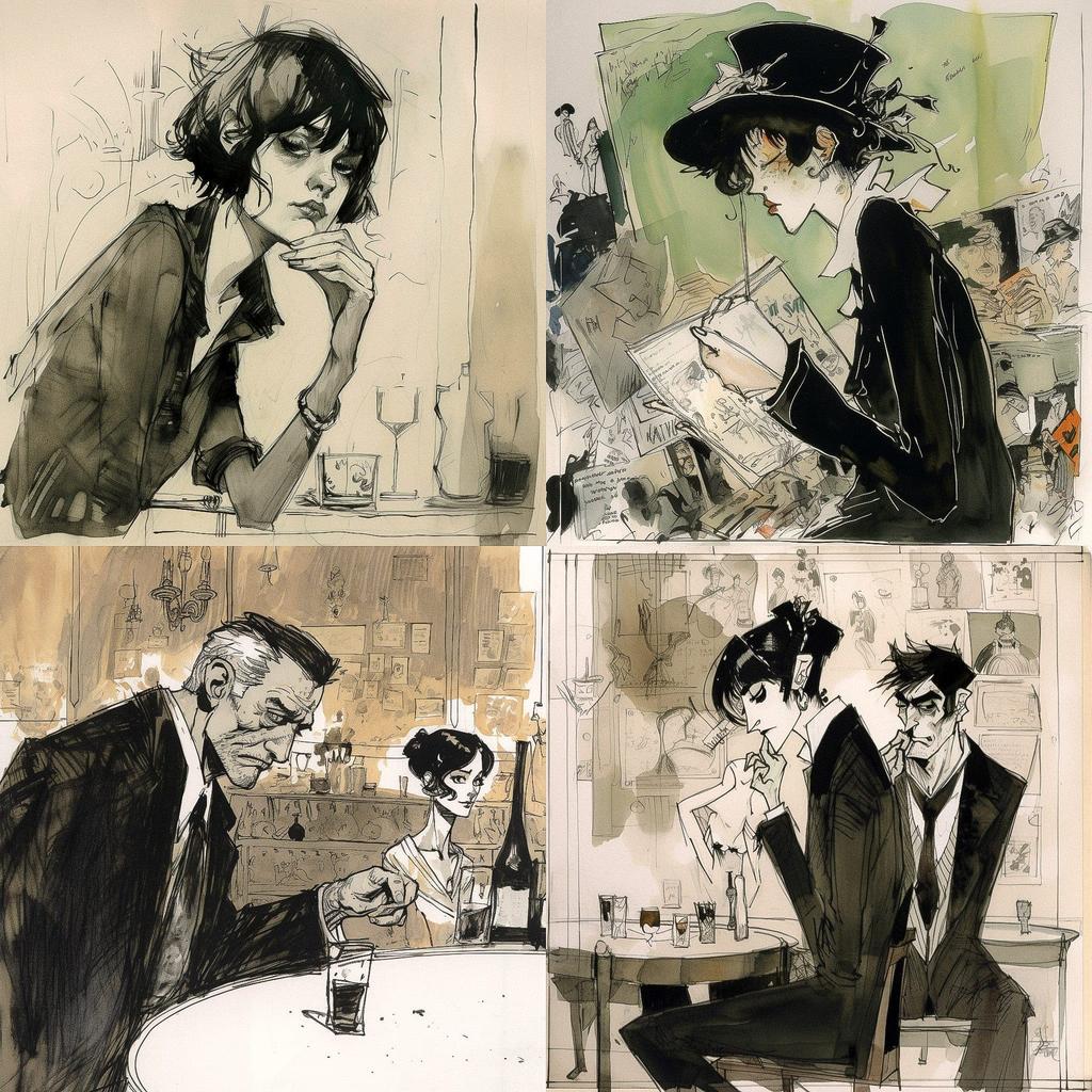 Eddie Campbell style, Midjourney V5, render 1 of 4
