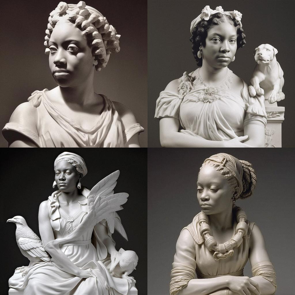 Edmonia Lewis style, Midjourney V5, render 1 of 4