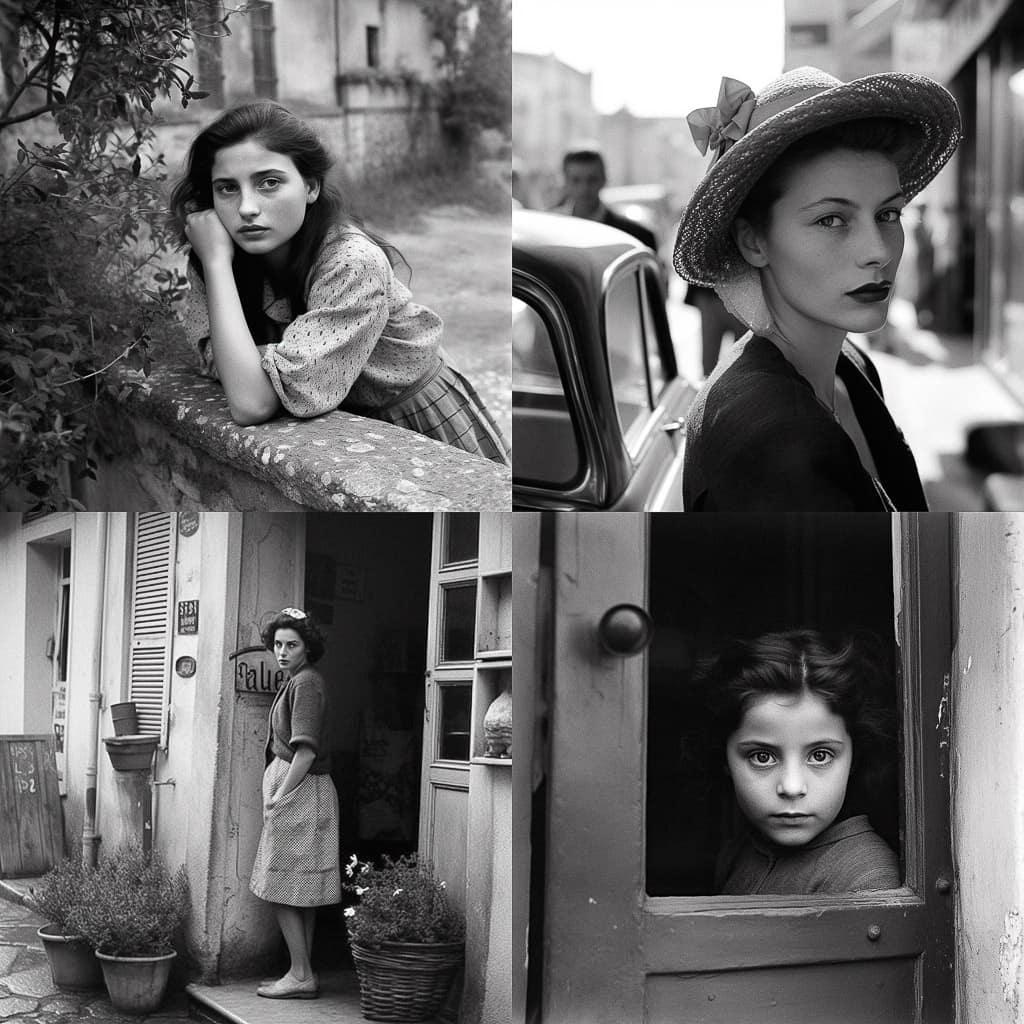 Edouard Boubat style, Midjourney V5, render 1 of 4