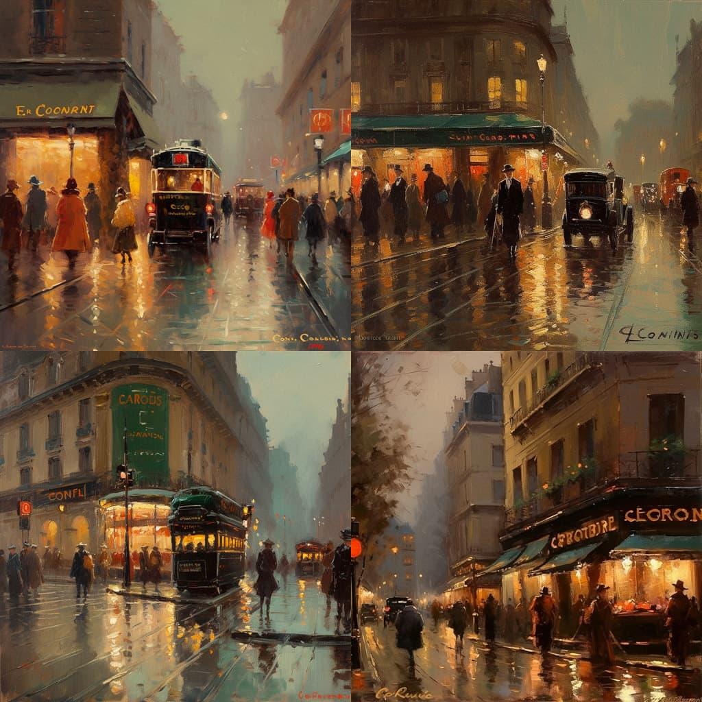 Edouard Cortes style, Midjourney V5, render 1 of 4