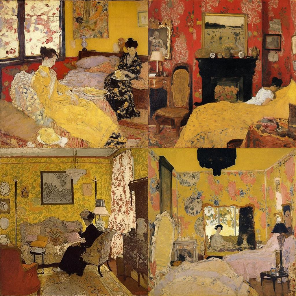 Edouard Vuillard style, Midjourney V5, render 1 of 4