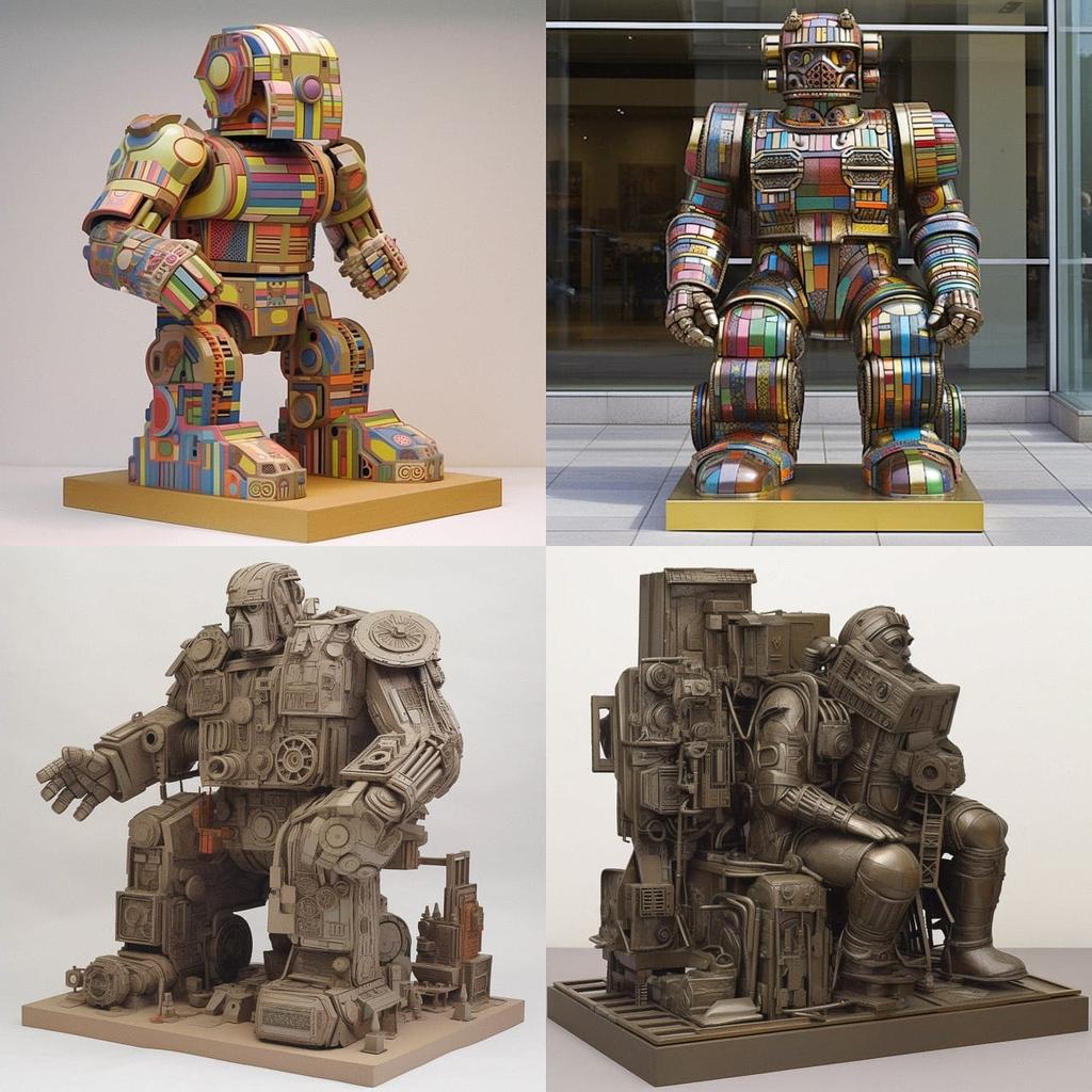 Eduardo Paolozzi style, Midjourney V5, render 1 of 4