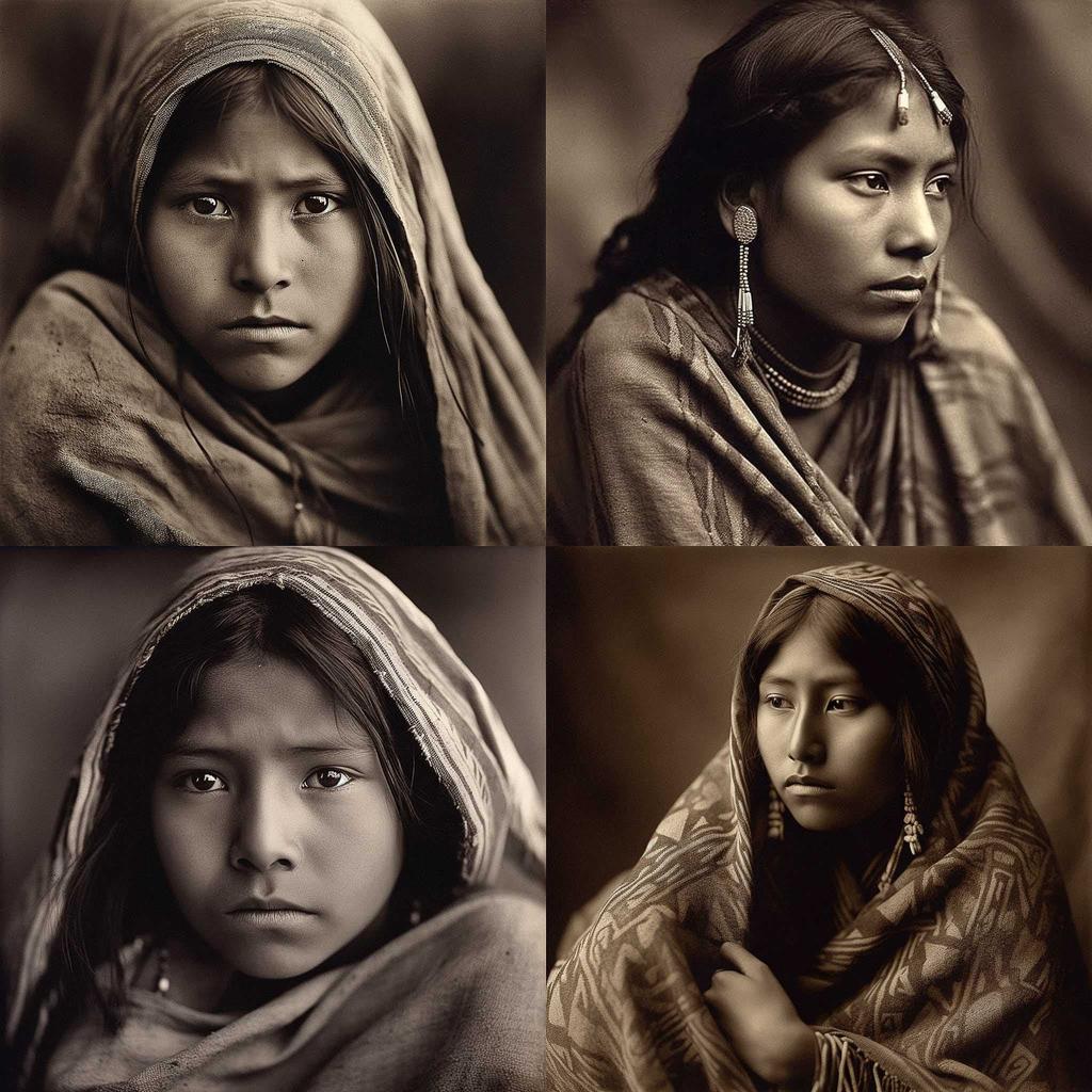 Edward S. Curtis style, Midjourney V5, render 1 of 4