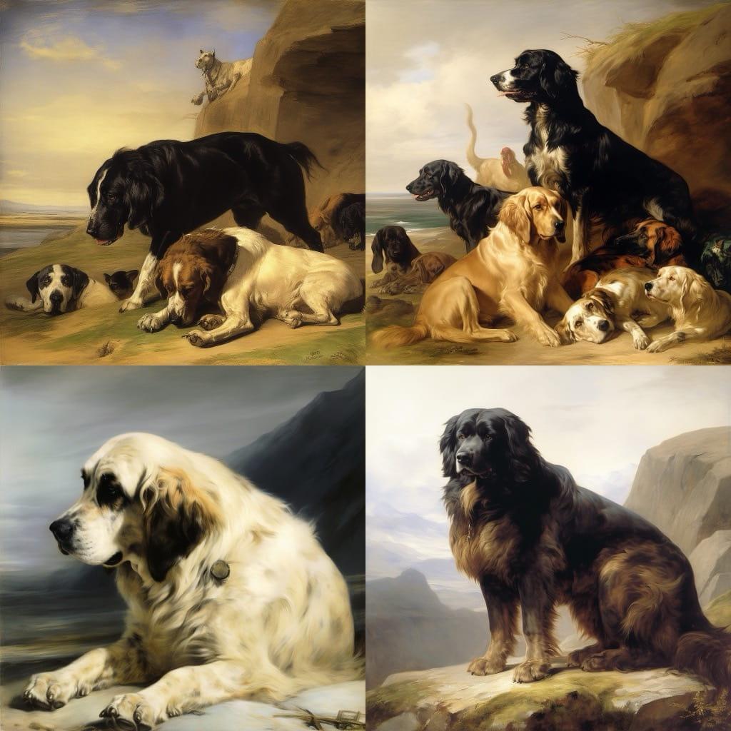 Edwin Henry Landseer style, Midjourney V5, render 1 of 4
