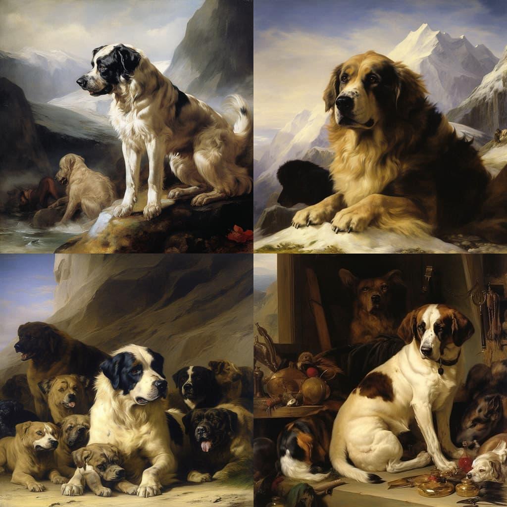 Edwin Landseer style, Midjourney V5, render 1 of 4