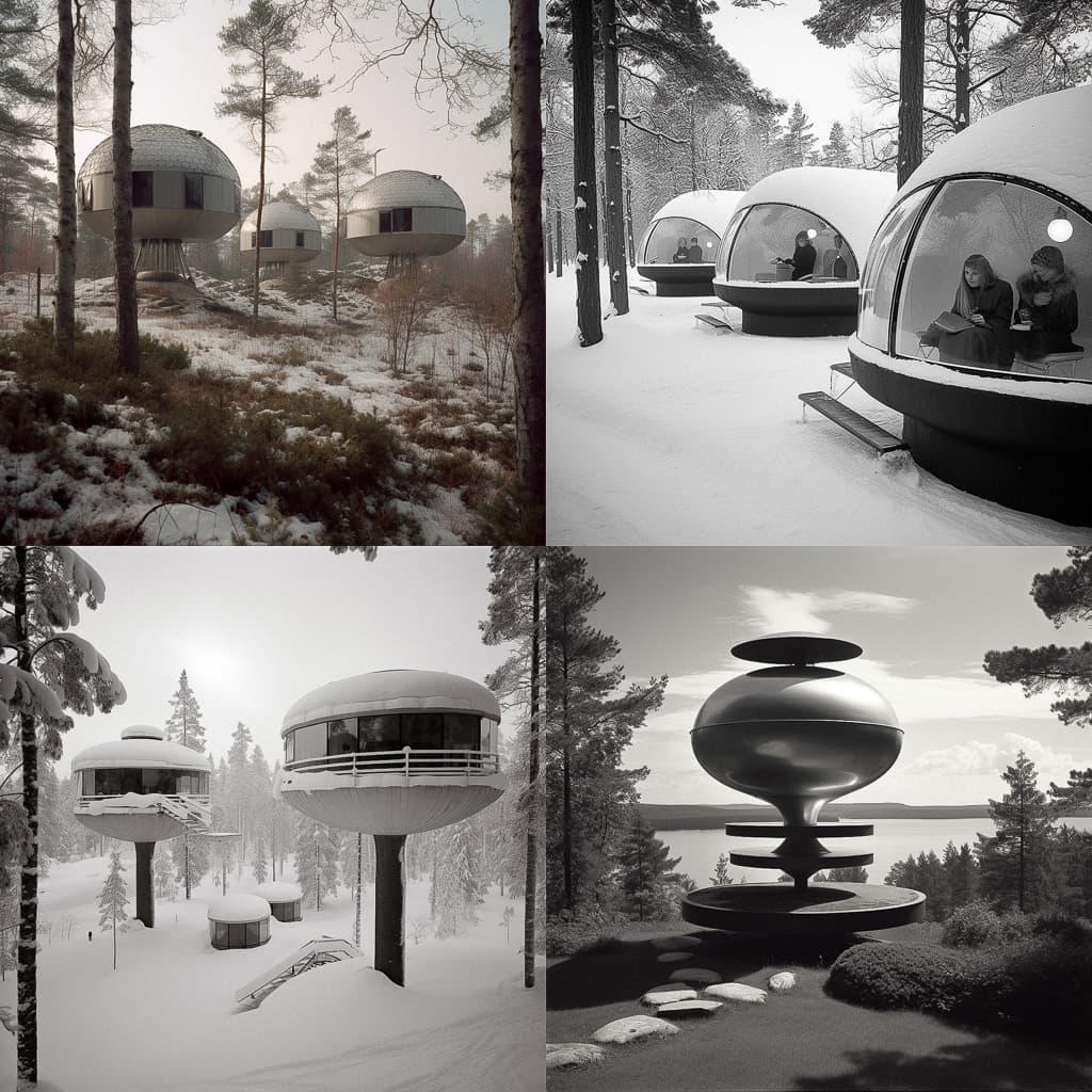 Eero Aarnio style, Midjourney V5, render 1 of 4