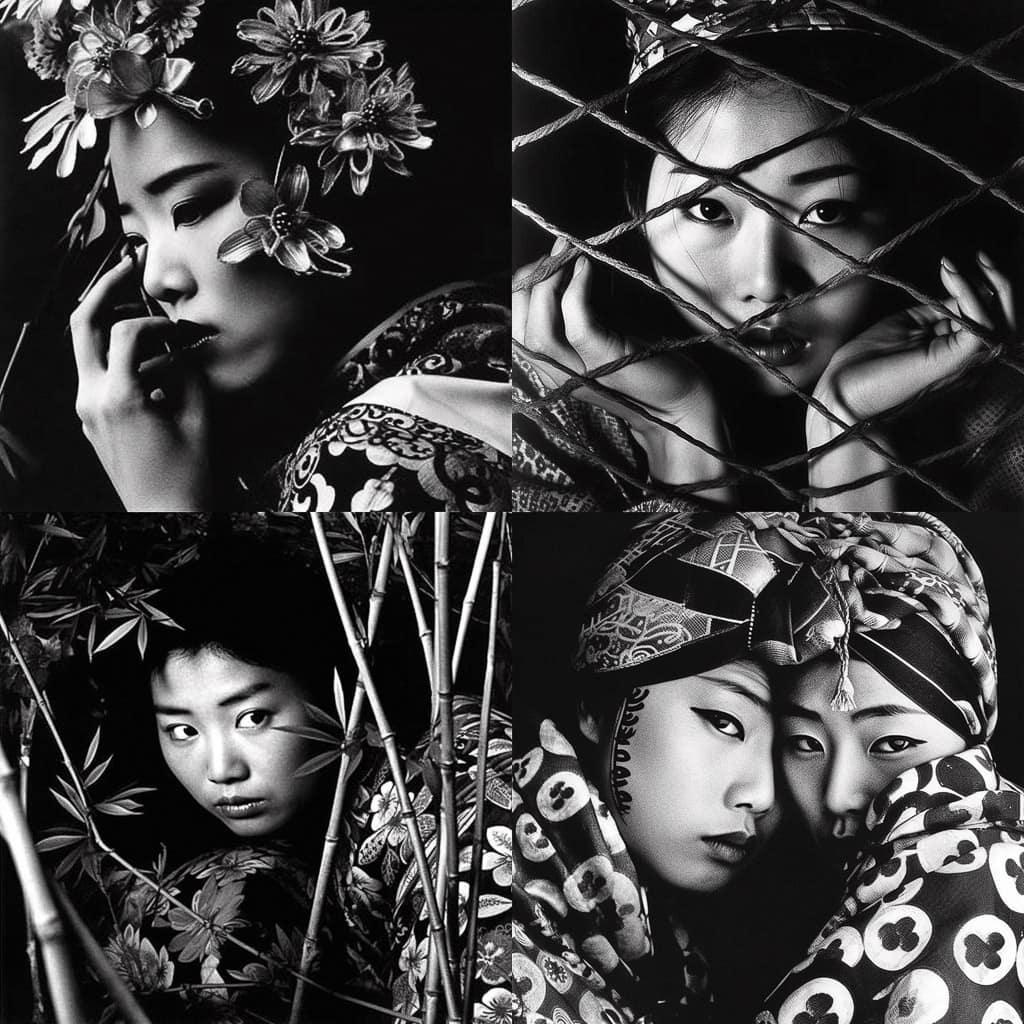 Eikoh Hosoe style, Midjourney V5, render 1 of 4