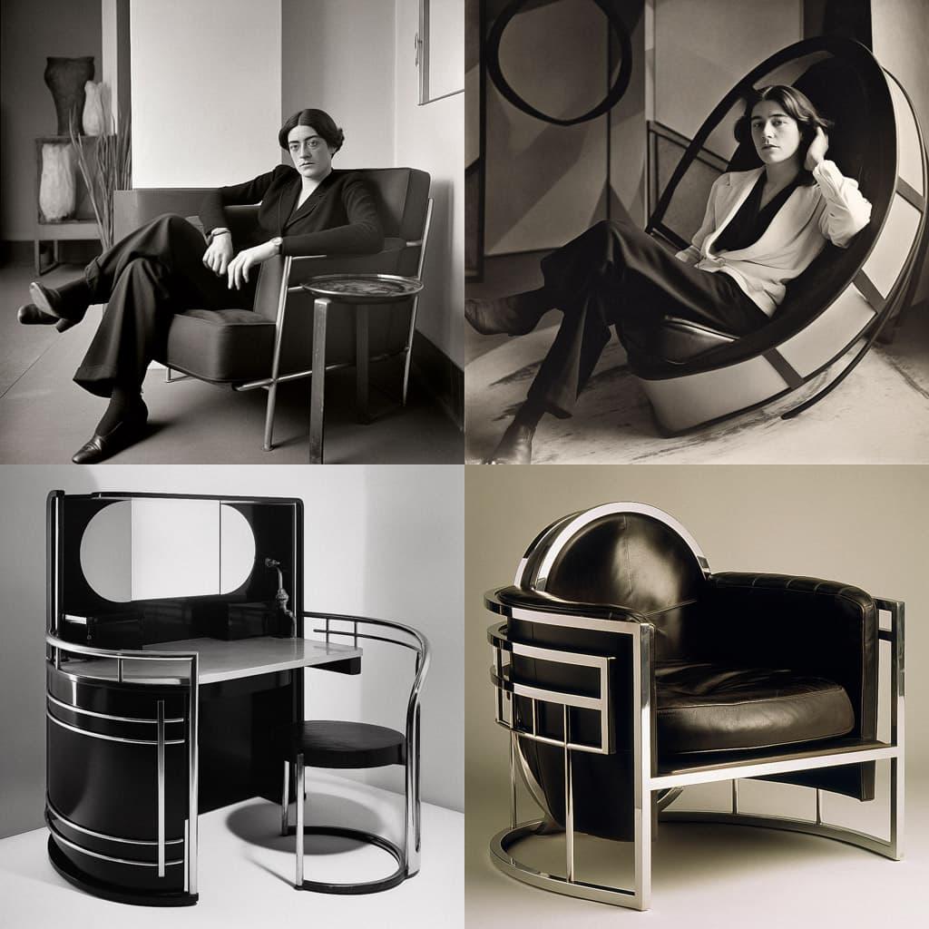 Eileen Gray style, Midjourney V5, render 1 of 4