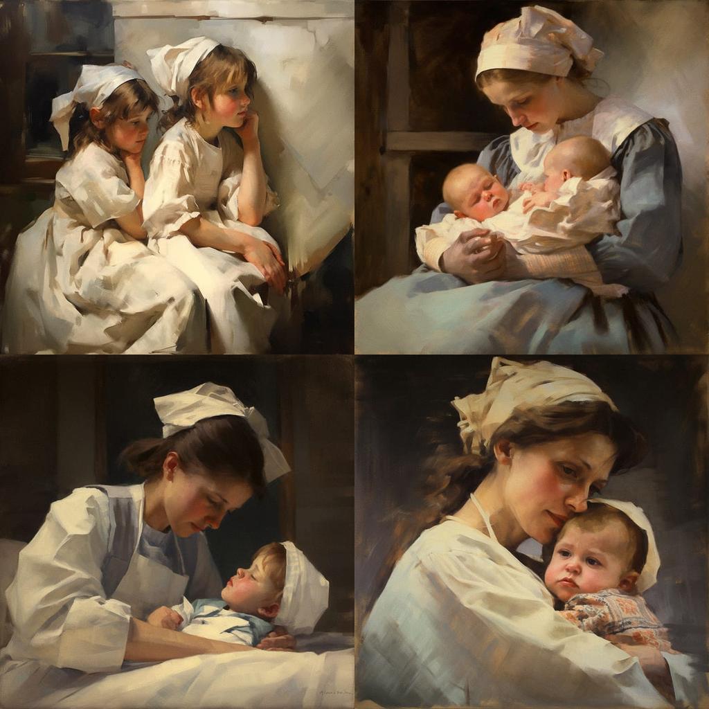 Elizabeth Nourse style, Midjourney V5, render 1 of 4