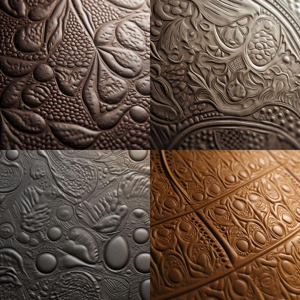 Embossed texture style, Midjourney V5, render 1 of 4