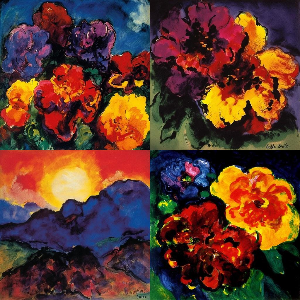 Emil Nolde style, Midjourney V5, render 1 of 4