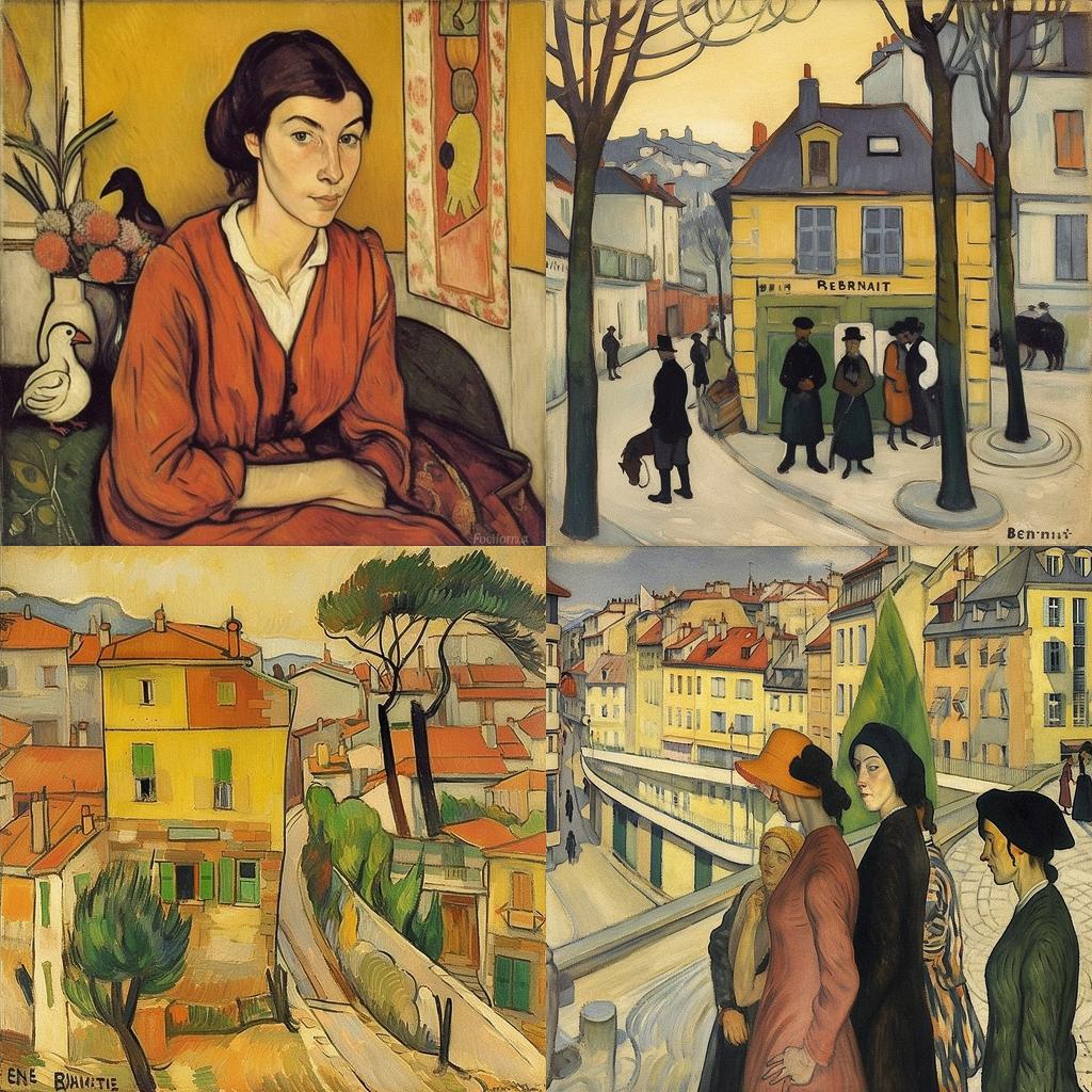 Emile Bernard style, Midjourney V5, render 1 of 4