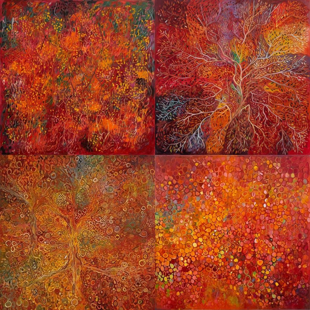 Emily Kame Kngwarreye style, Midjourney V5, render 1 of 4