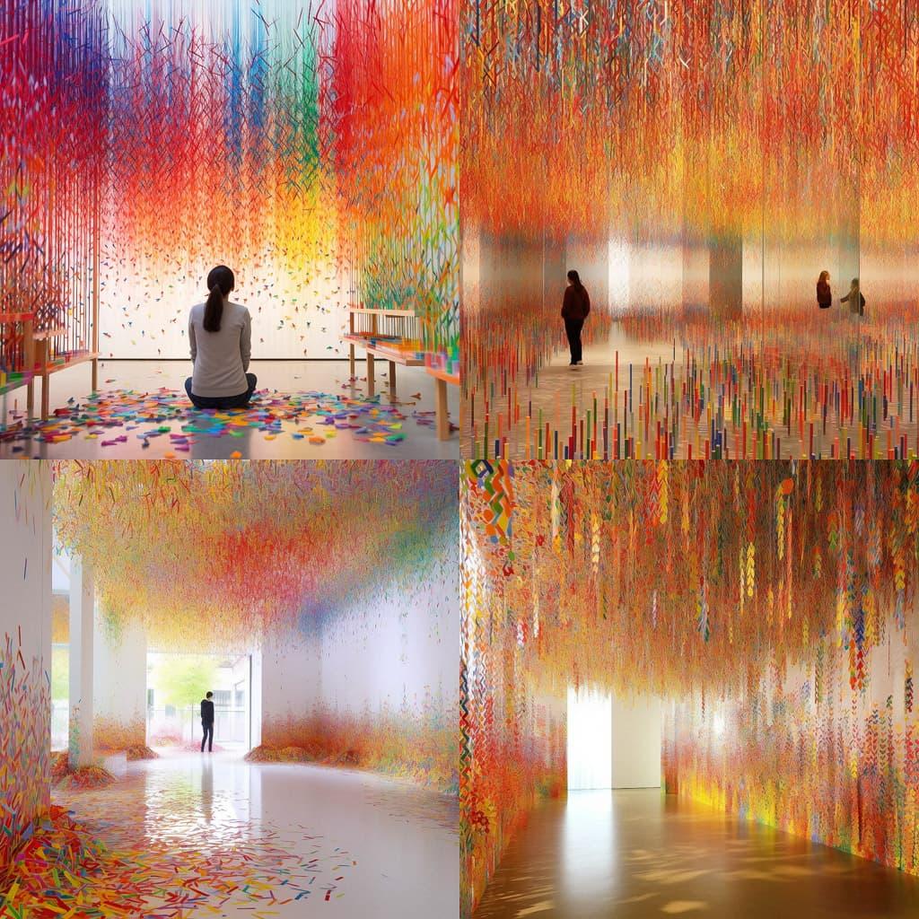Emmanuelle Moureaux style, Midjourney V5, render 1 of 4
