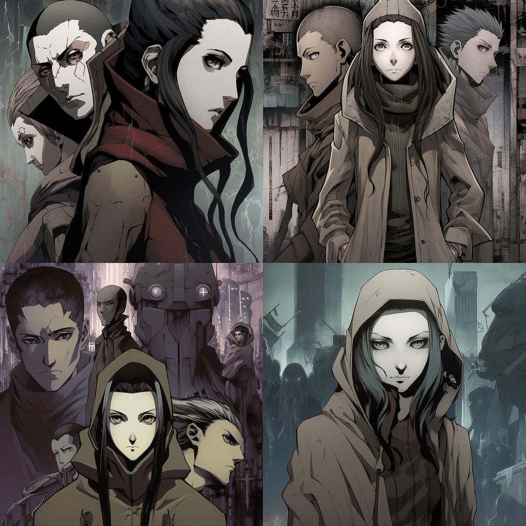 Ergo Proxy style, Midjourney V5, render 1 of 4