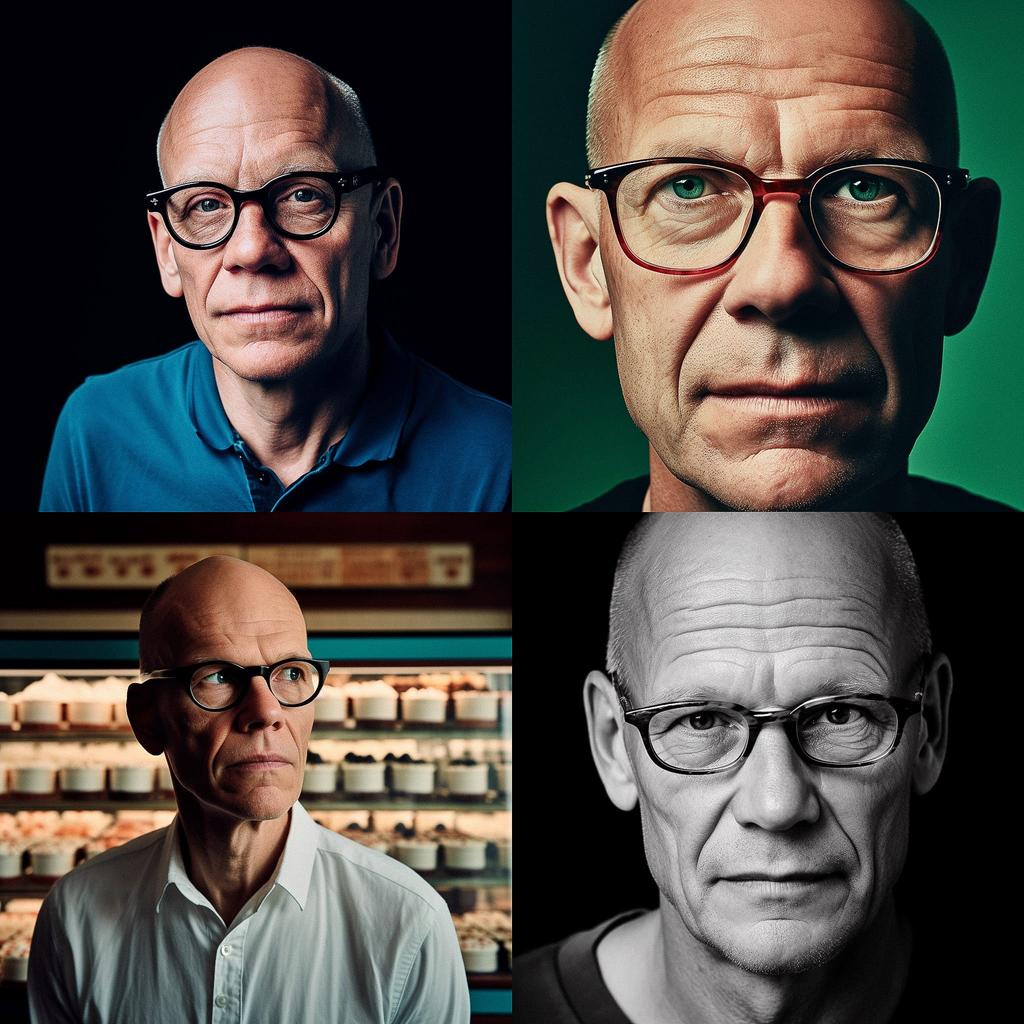 Erik Spiekermann style, Midjourney V5, render 1 of 4