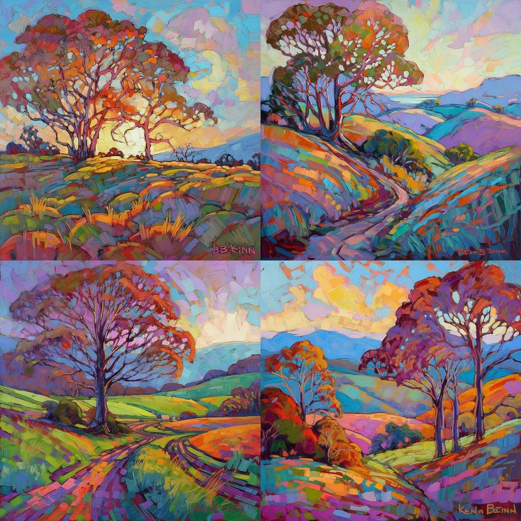 Erin Hanson style, Midjourney V5, render 1 of 4